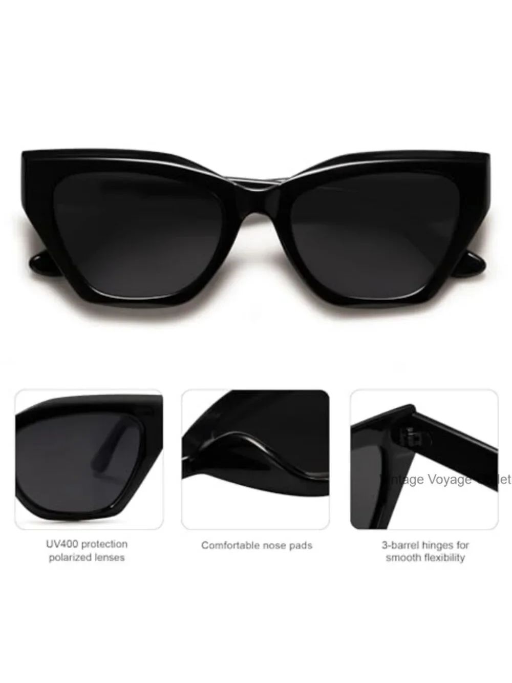 Polarized Cat Eye Sunglasses UV400 PC Frame TAC Lenses Driving Sports